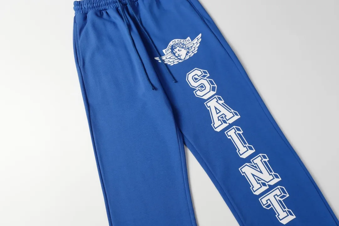 Saint Michael series of fashionable casual long sweatpants Style number: 243P190 Color: Black Size: S M L XL
